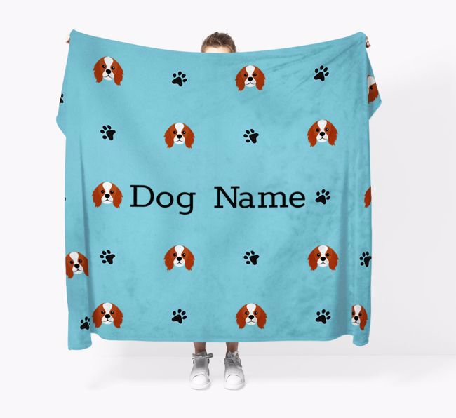 'Paw Pattern' - Personalised {breedFullName} Blanket